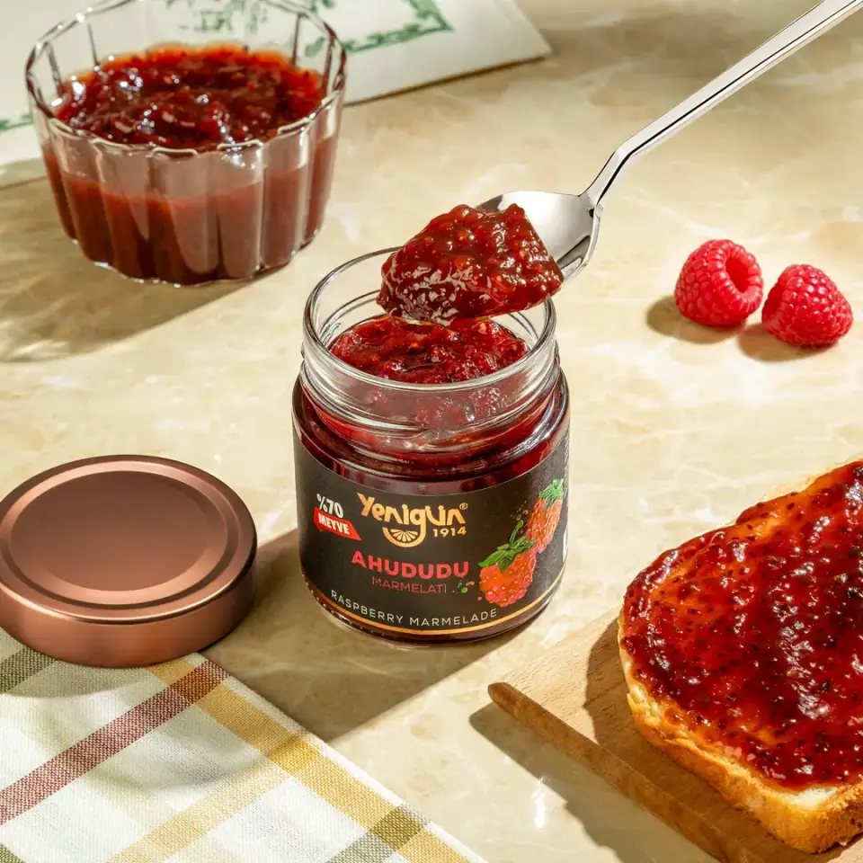 Yenigün Gurme Seri Ahududu Marmelatı %70 Meyve 250 Gr