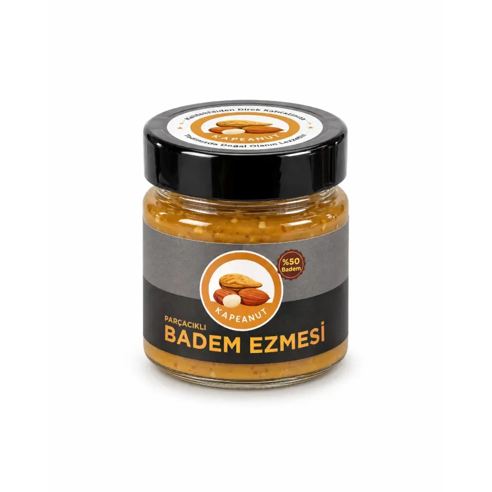 Kapeanut Parçacıklı Badem Ezmesi %50 Badem 200gr