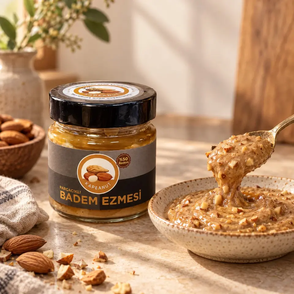 Kapeanut Parçacıklı Badem Ezmesi %50 Badem 200gr