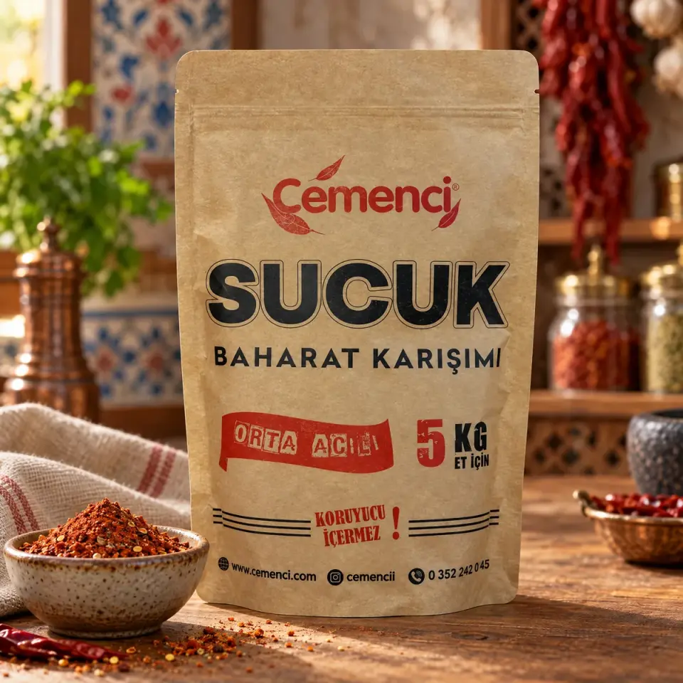 Çemenci Sucuk Baharat Karışımı Orta Acılı