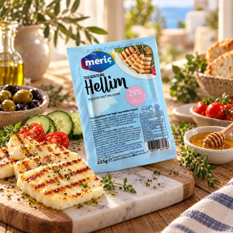 Meriç Tuzu Azaltılmış Hellim Peyniri 225 gr
