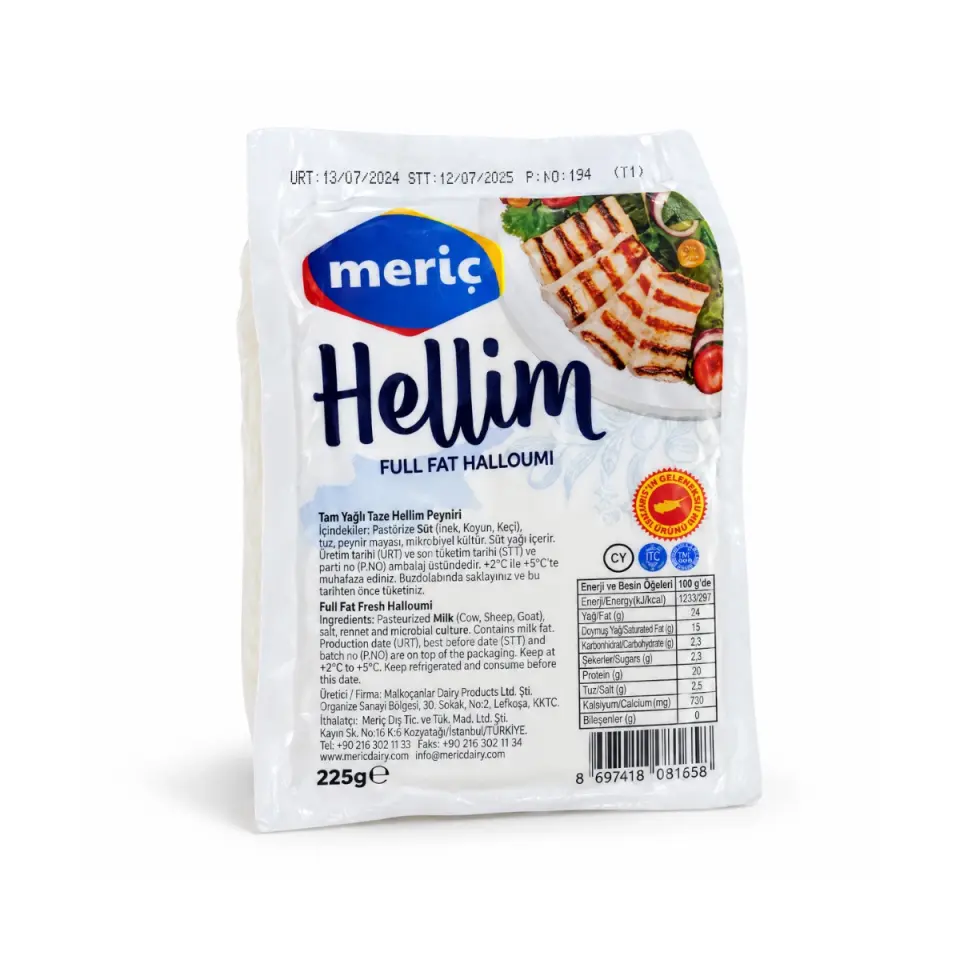 Meriç Tam Yağlı Hellim Peyniri 225 gr
